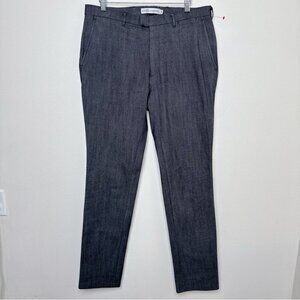 National Standards Mens 33 Chino Slim Leg Dress Pant Heathered Grey Color